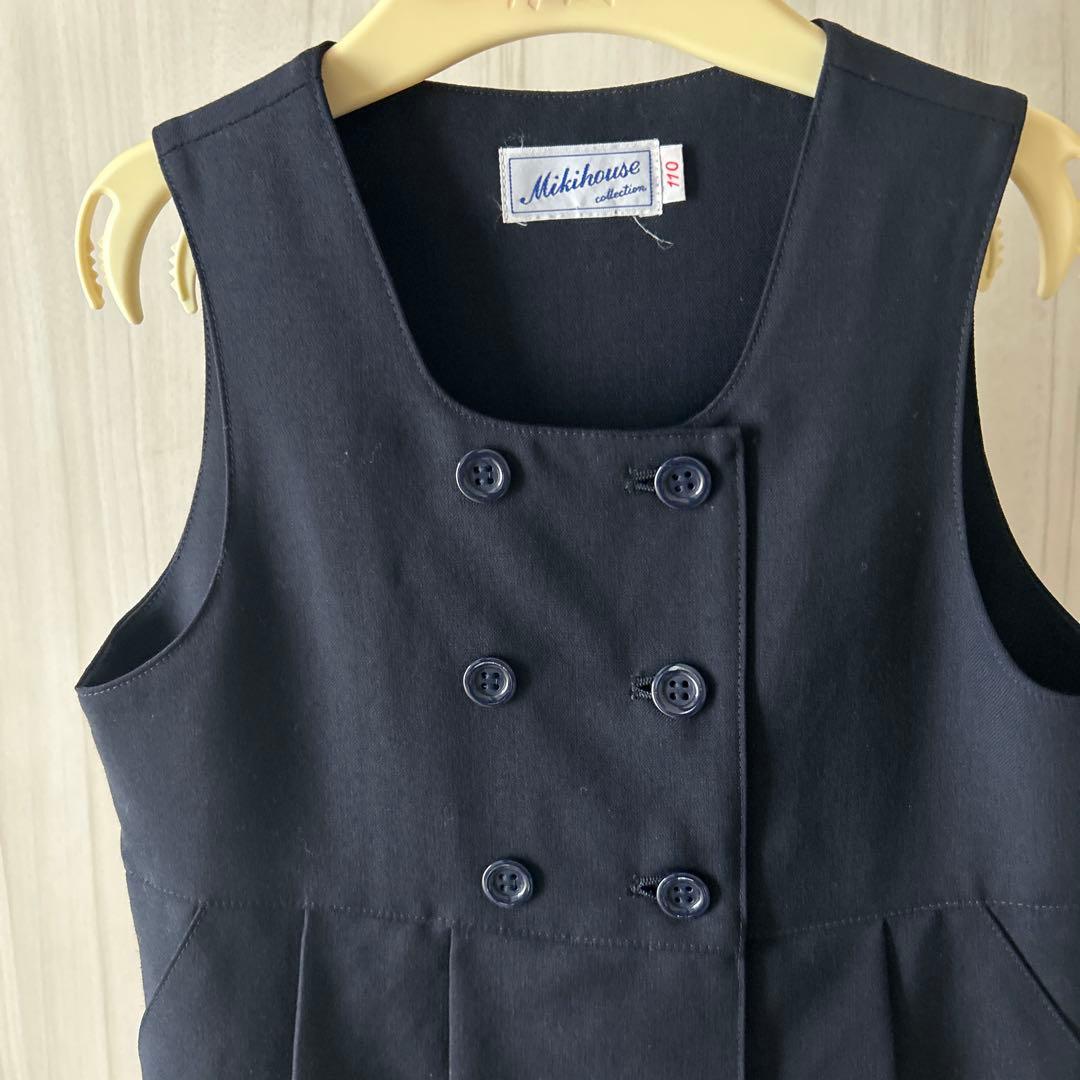 ミキハウス 紺色ジャンパースカート お受験 面接 フォーマル - メルカリ