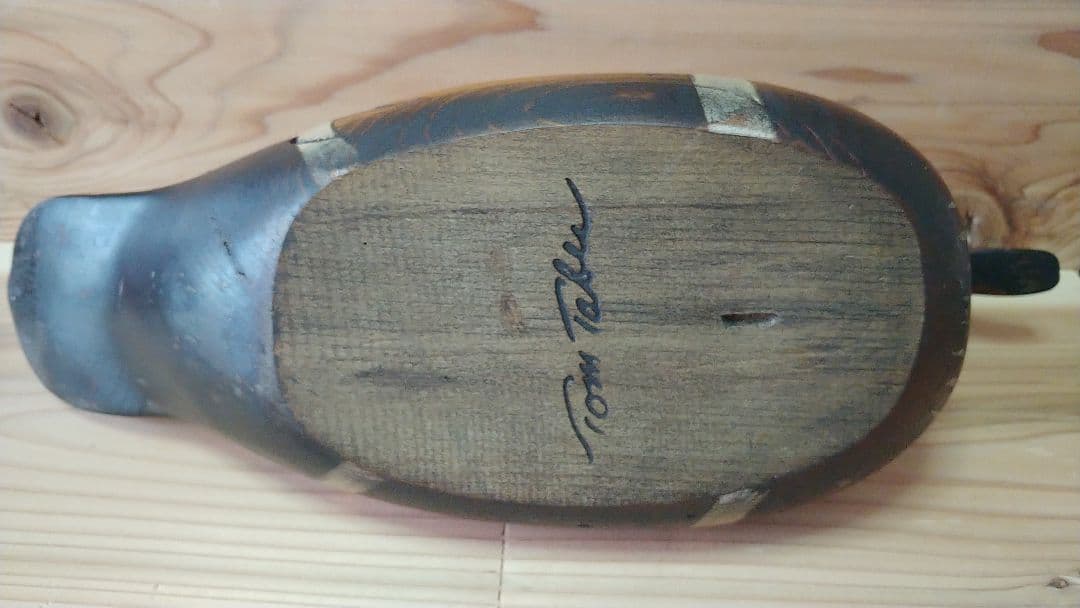 Tom Taber（トム・タバー:アメリカ彫刻家）カモの木彫デコイ Vintage
