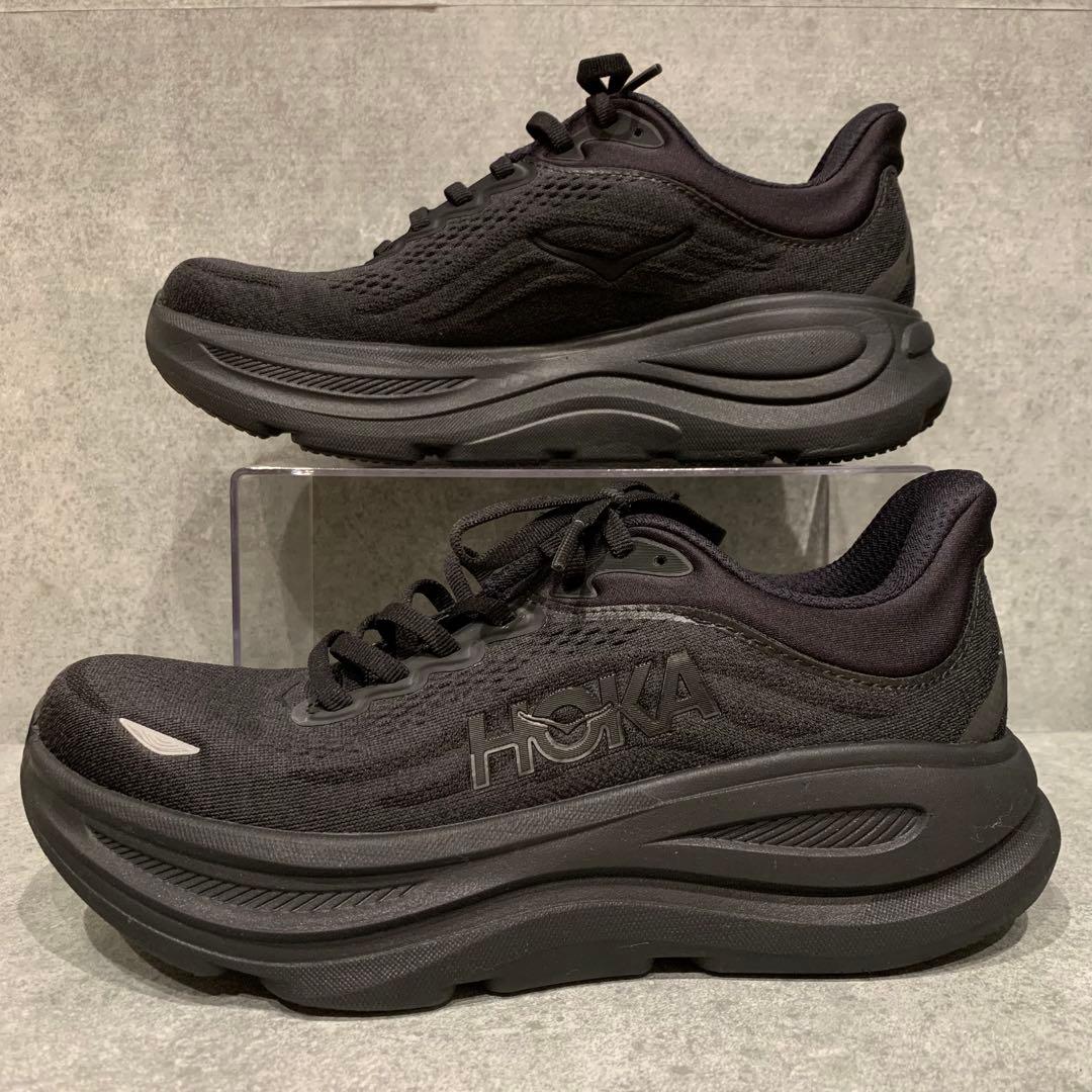 【未使用級】HOKA ONEONE BONDI 9 ブラック 24.5cm