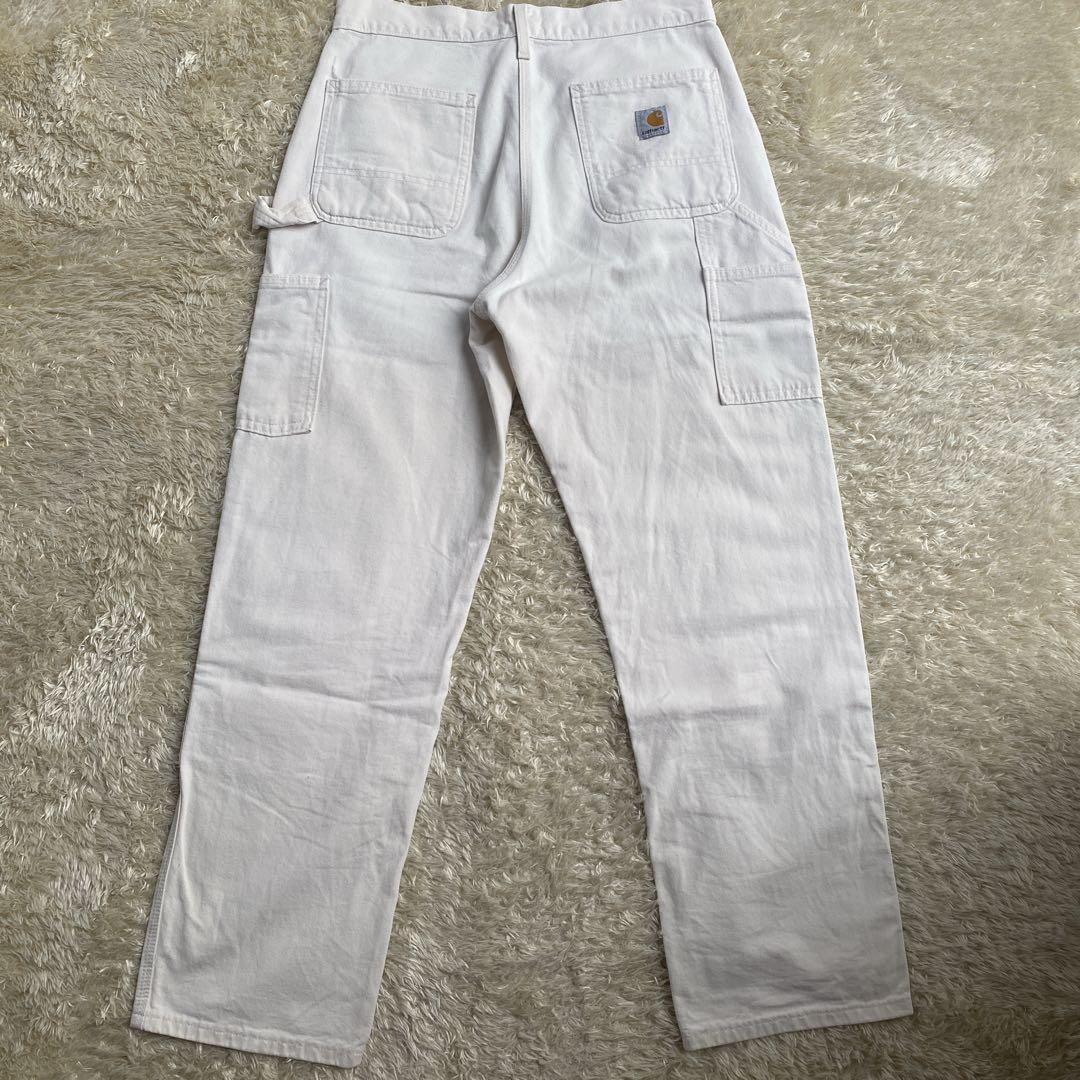 希少 90s】USA製 Carhartt ダブルニー B04 ホワイト 生成 - メルカリ