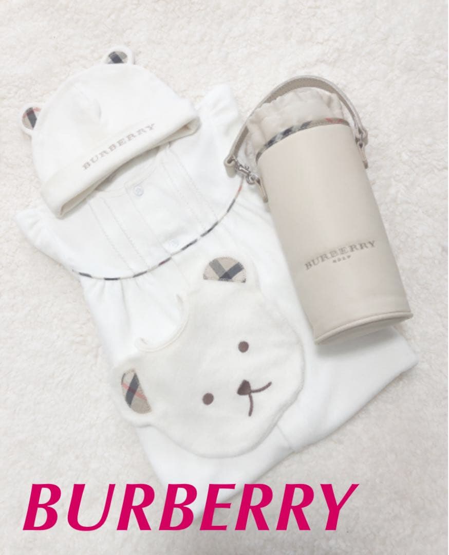 正規美品！Burberryバーバリーチェック新生児赤ちゃんボディースーツ