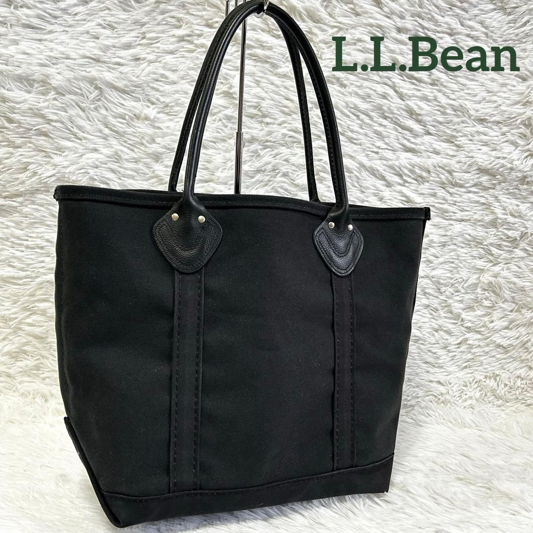 廃盤】希少 エルエルビーン レザーハンドル トートバッグ キャンバス