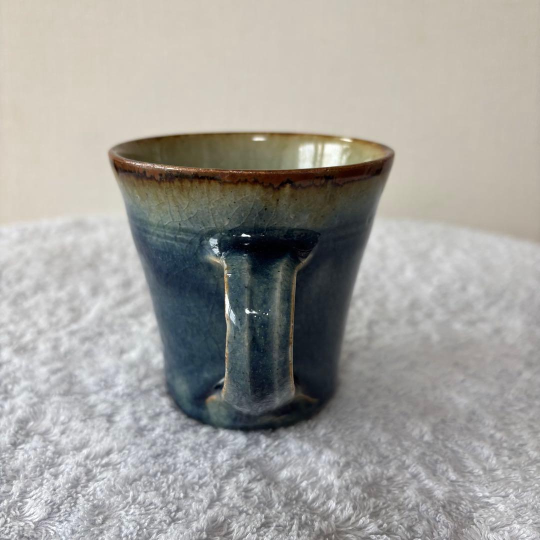 温泉津焼【森山窯※森山雅夫】 瑠璃釉マグカップ 民藝 - メルカリ
