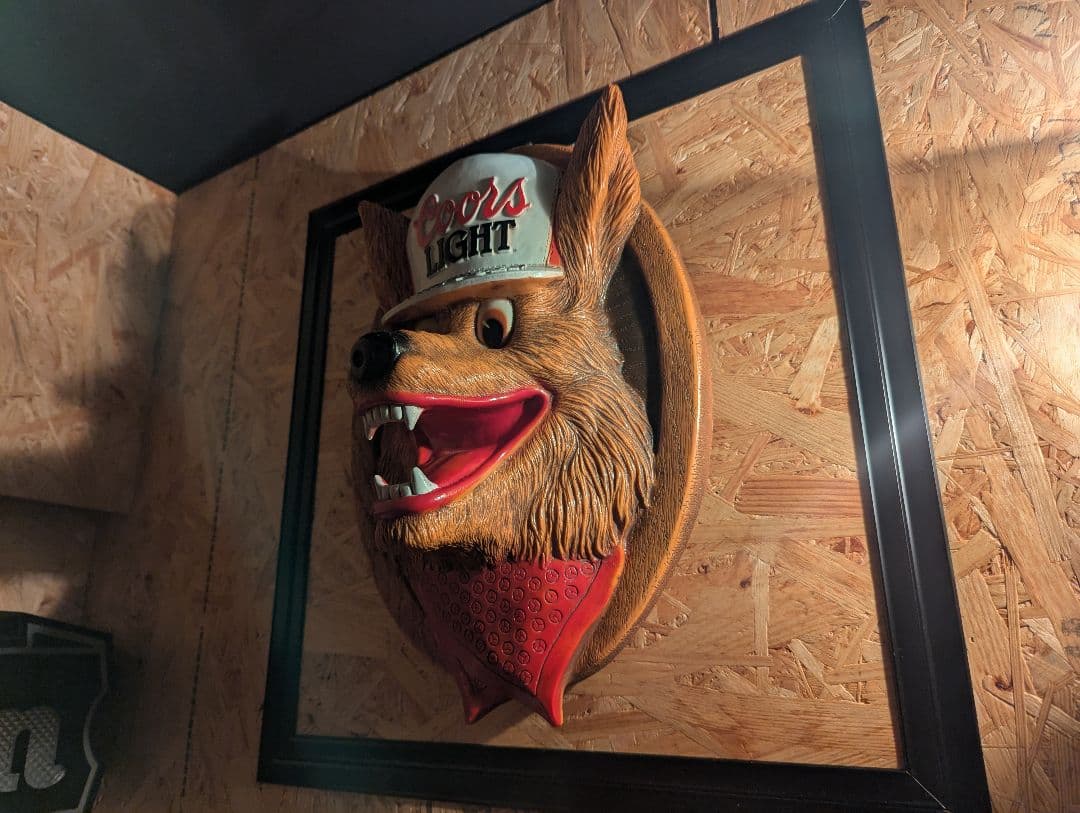 希少 Coors クアーズ ウルフサイン ビンテージ アドバタイジング 看板