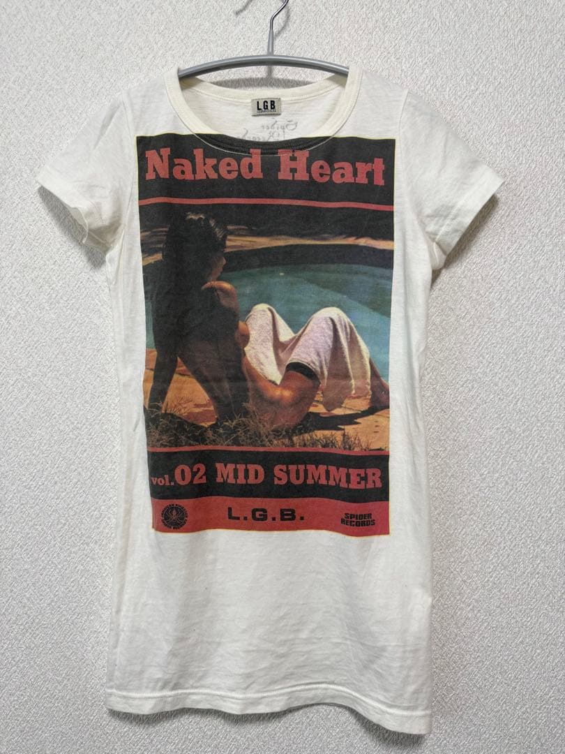 初期LGB ルグランブルー 未使用NAKED HEARTプリントTシャツS GB0325/BH03 : THE BLUE HEARTS Gold Print T-Shirt / ザ