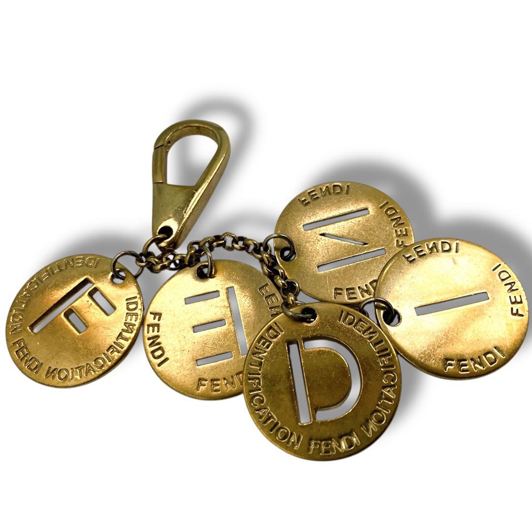 フェンディ 希少 ユニセックス オールロゴ キーホルダー チャーム