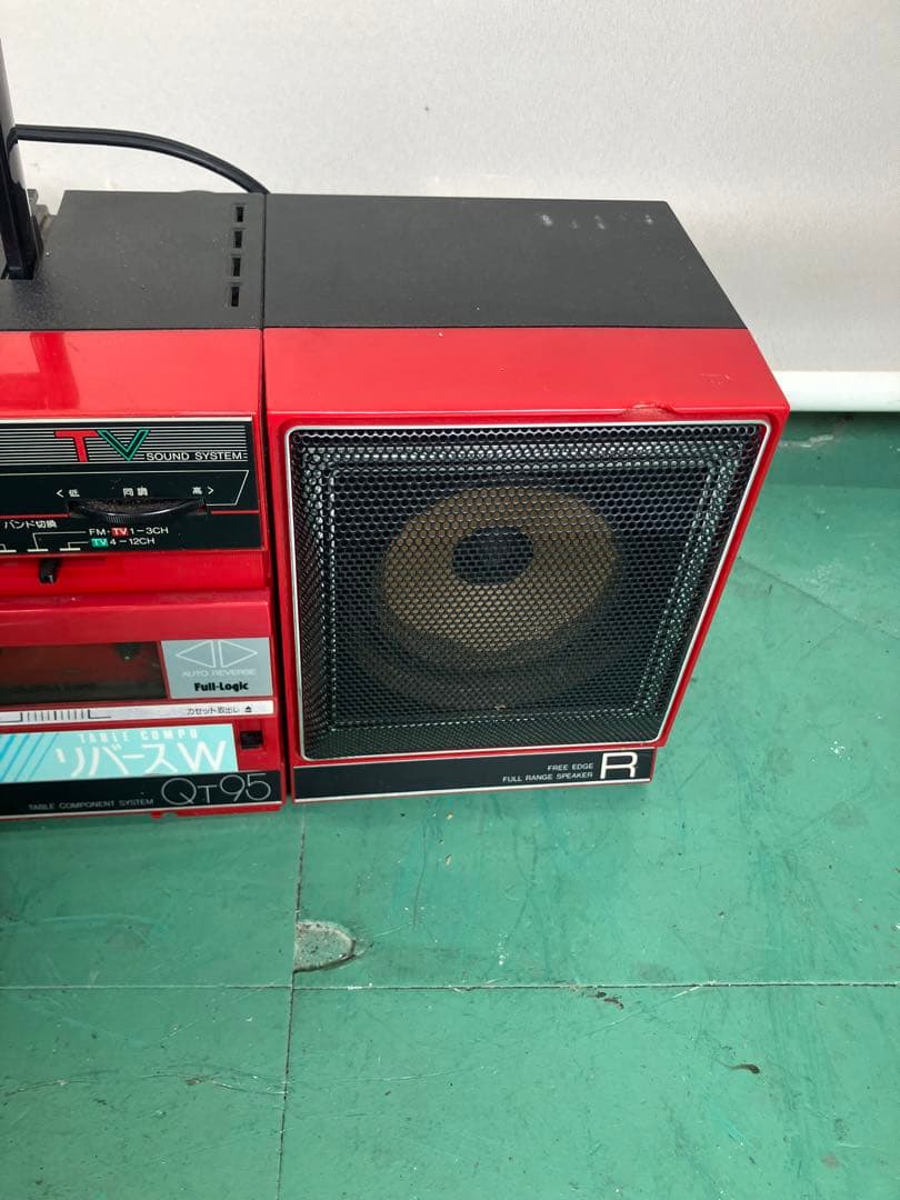 中古]SHARP QT-95 赤色ラジカセ - メルカリ
