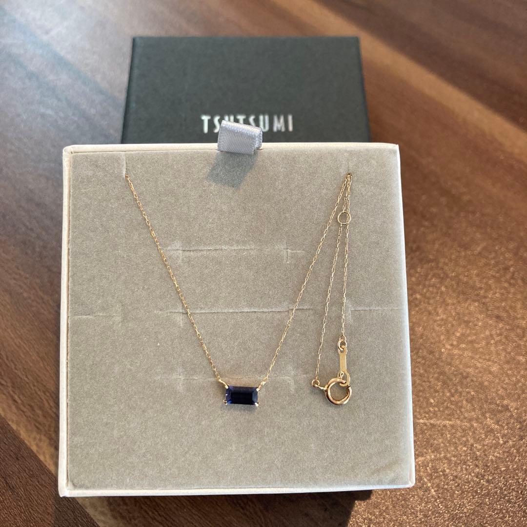 ツツミ K10 ネックレス スクエア アメジスト？アイオライト？ - メルカリ