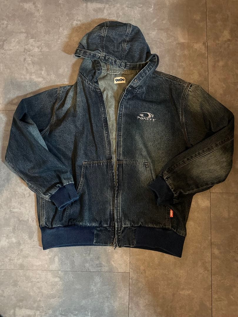 【9090】Heisei Logmo Denim Zip Hoodie Heisei Logo Denim Zip Hoodie – YZ