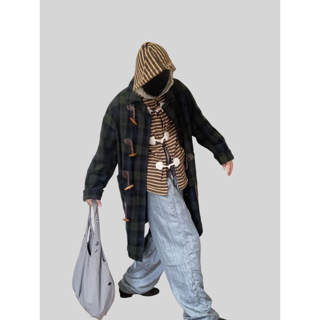 TOGGLE BORDER HOODIE (BROWN) 3052T パーカー