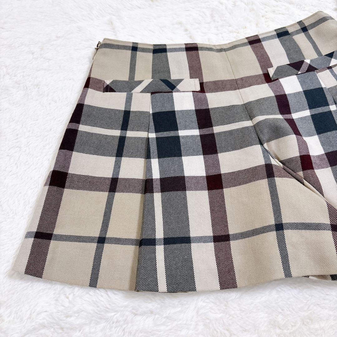 ブルーレーベル BLUELABEL スカート ミニ丈 M チェック キュロット