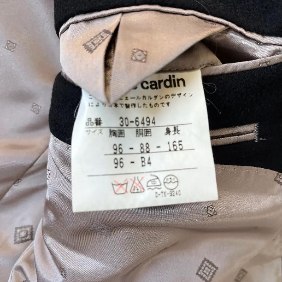 極美品 ピエールカルダン カシミヤ100 ダブル テーラードジャケット 黒