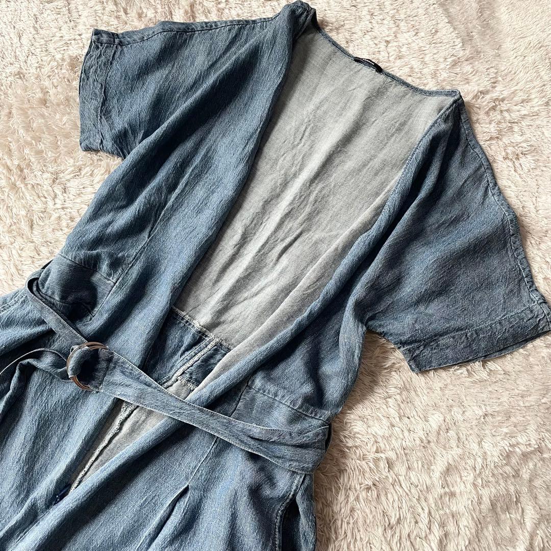 デンハム 美品 DENHAM BEND JUMPSUIT サロペット M ブルー - メルカリ