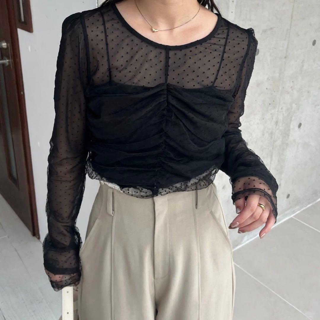 CAPRICIEUX LE'MAGE フロッキードットブラウス - メルカリ