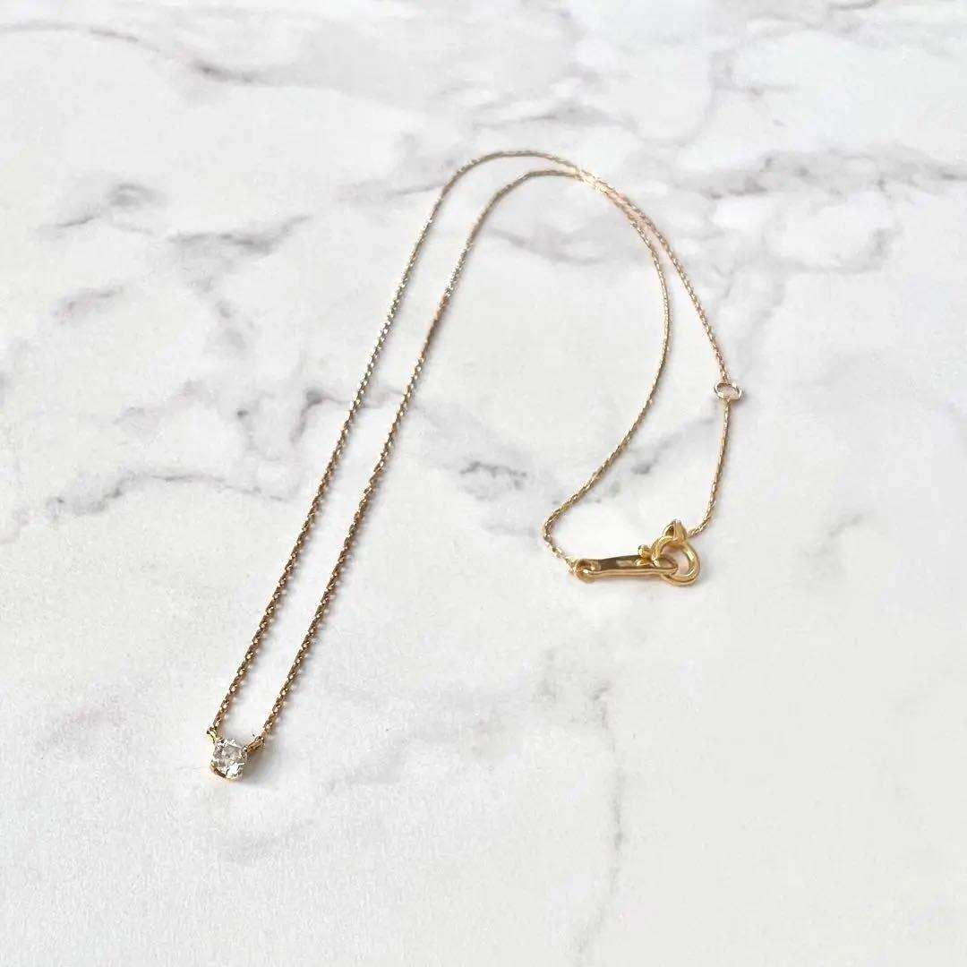 保証書・箱付 ダイヤモンド ネックレス ヴァンドーム青山 0.06ct K18