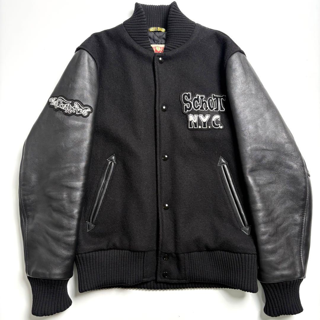 米国製】schott x VON FRANCO レザーアーム スタジャン 38 - メルカリ