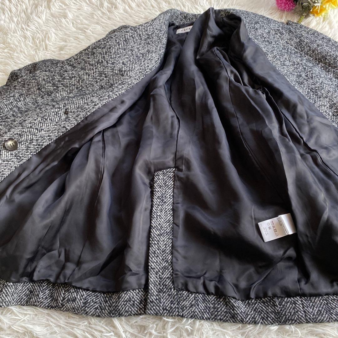 あんず様専用WOOLSILKHERRIGBONE SHORTCOAT - メルカリ