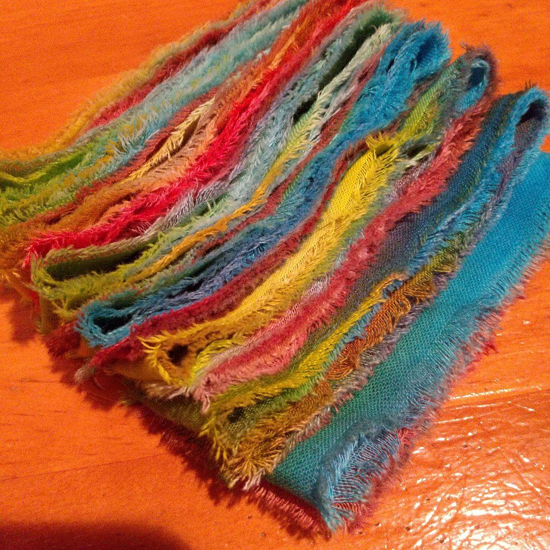 ❣️蘭❣️様専用。15，ジャンクジャーナル素材。手染めフリンジ加工