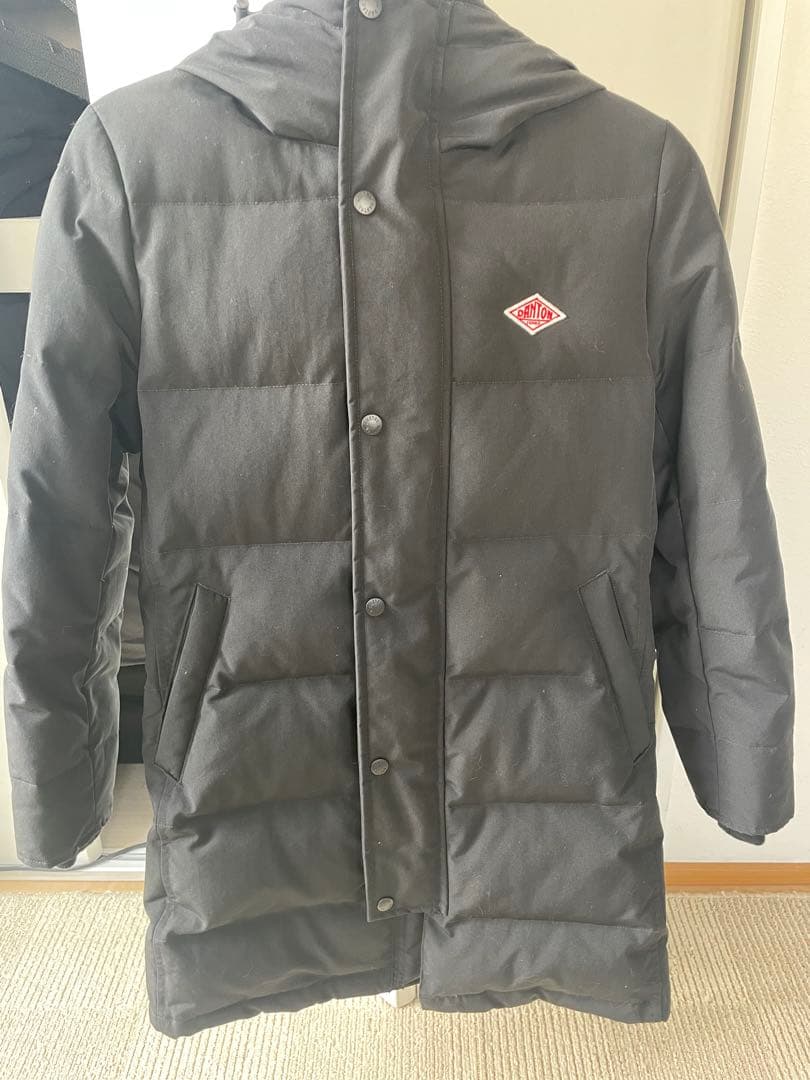 DANTON ブラック ダウンジャケット フード付き 34 - メルカリ