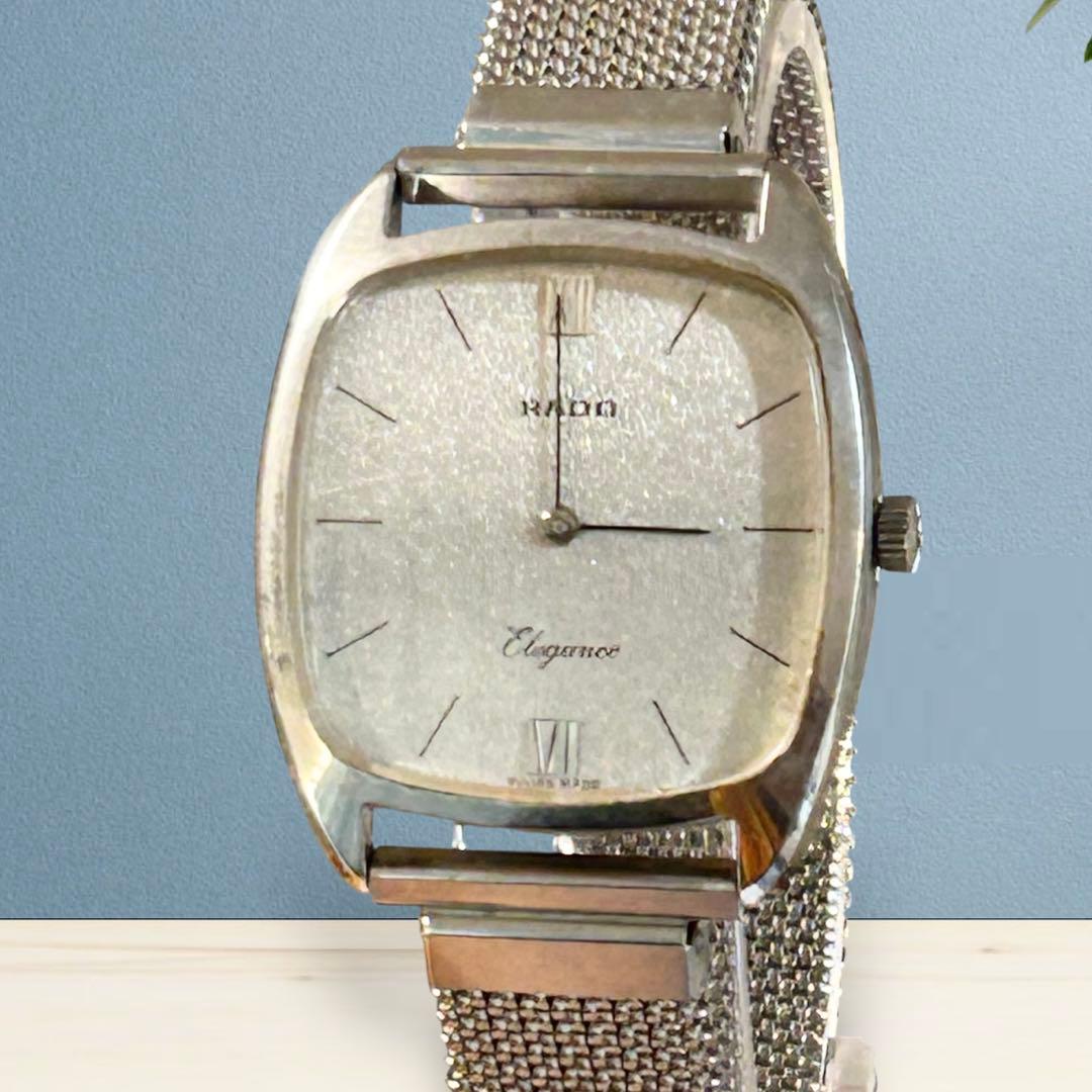 稼働】RADO Elegance All silver 手巻き - メルカリ