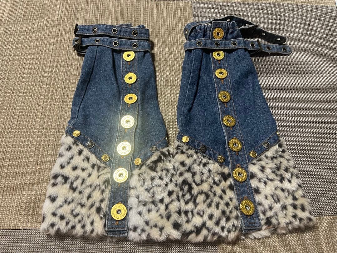 d.i.a. デニム レオパード柄ファー レッグウォーマー 希少レア d i a