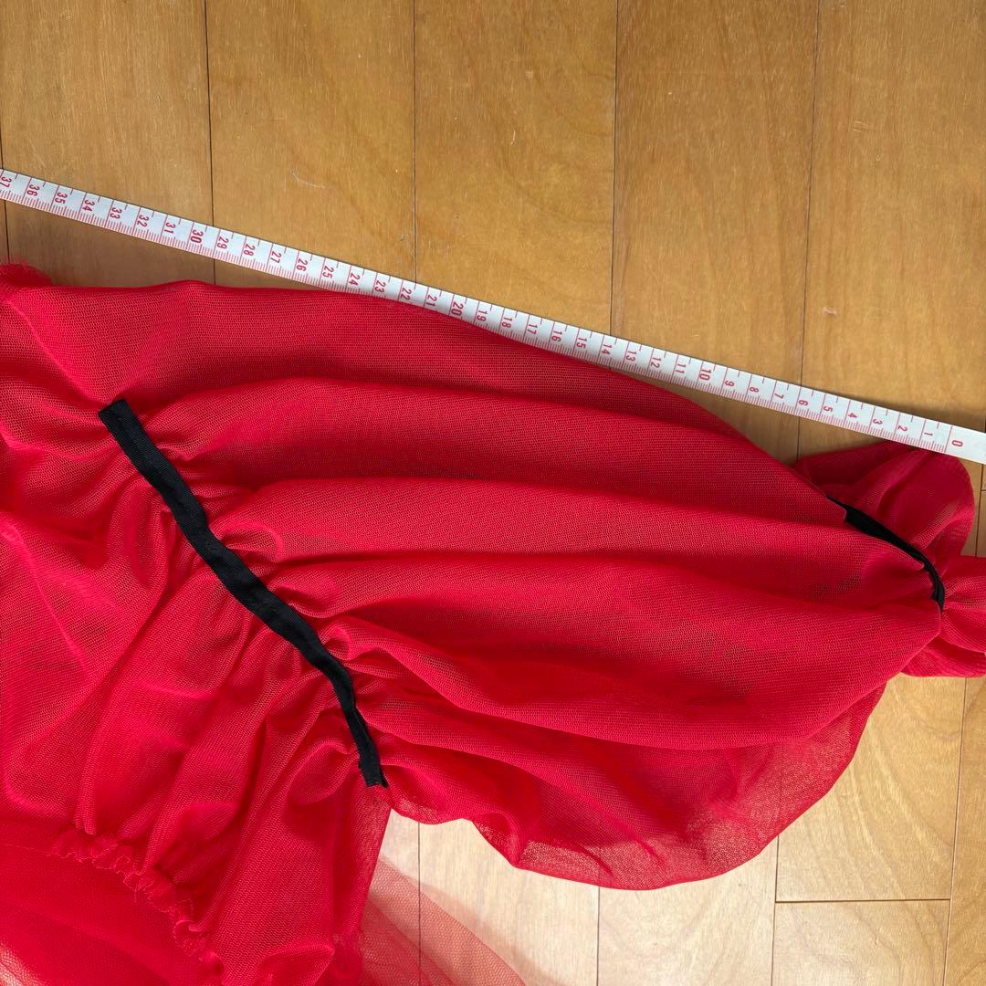 Tricot comme des garçons チュールトップス レッド S - メルカリ