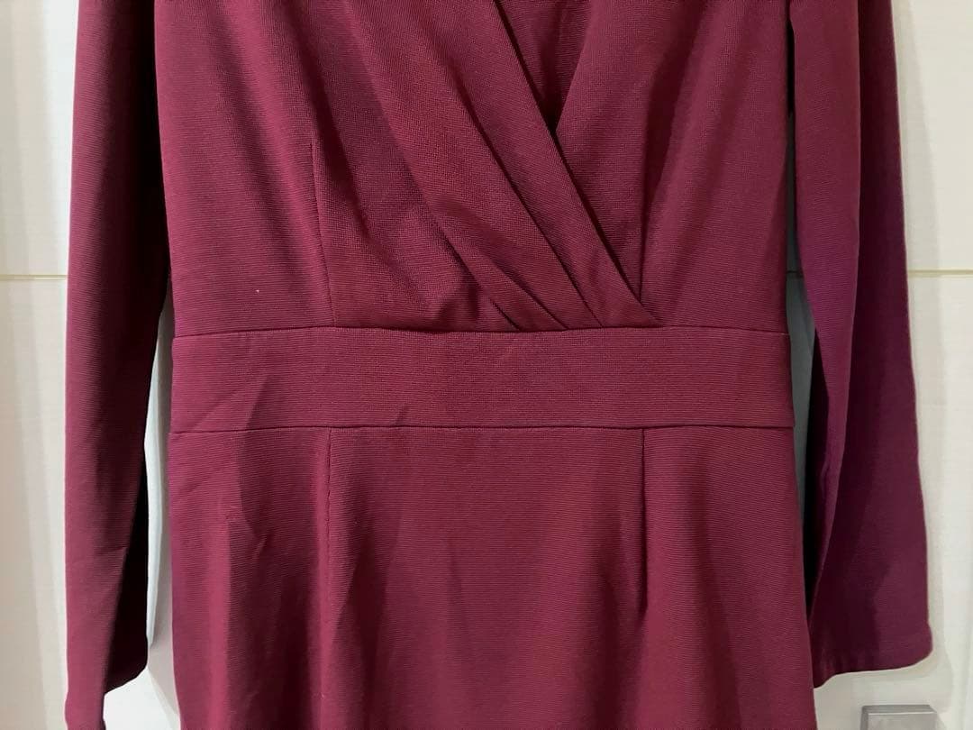 美品】kay me カシュクール 13号 膝丈ワンピース 日本製 ワッフルの