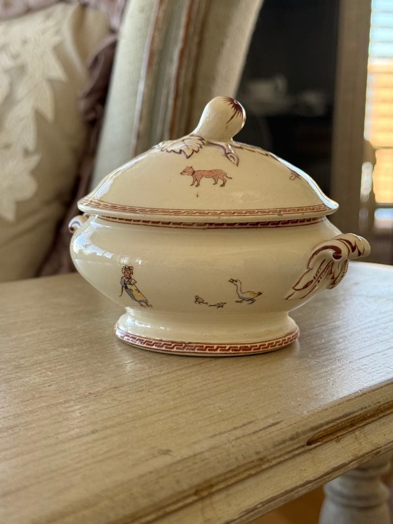 フランスアンティークサラグミンヌケイトグリーナウェイ小さなディ