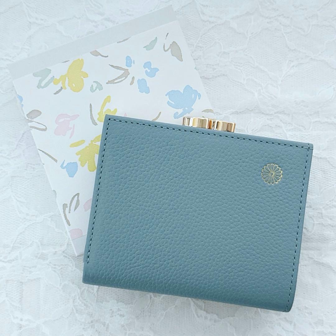 皇居限定 菊葉文化協会 がま口財布 ブルー - メルカリ