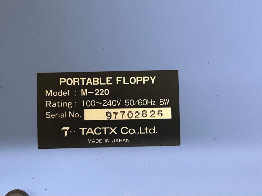 タクテックス ポータブルフロッピー M-220 - メルカリ