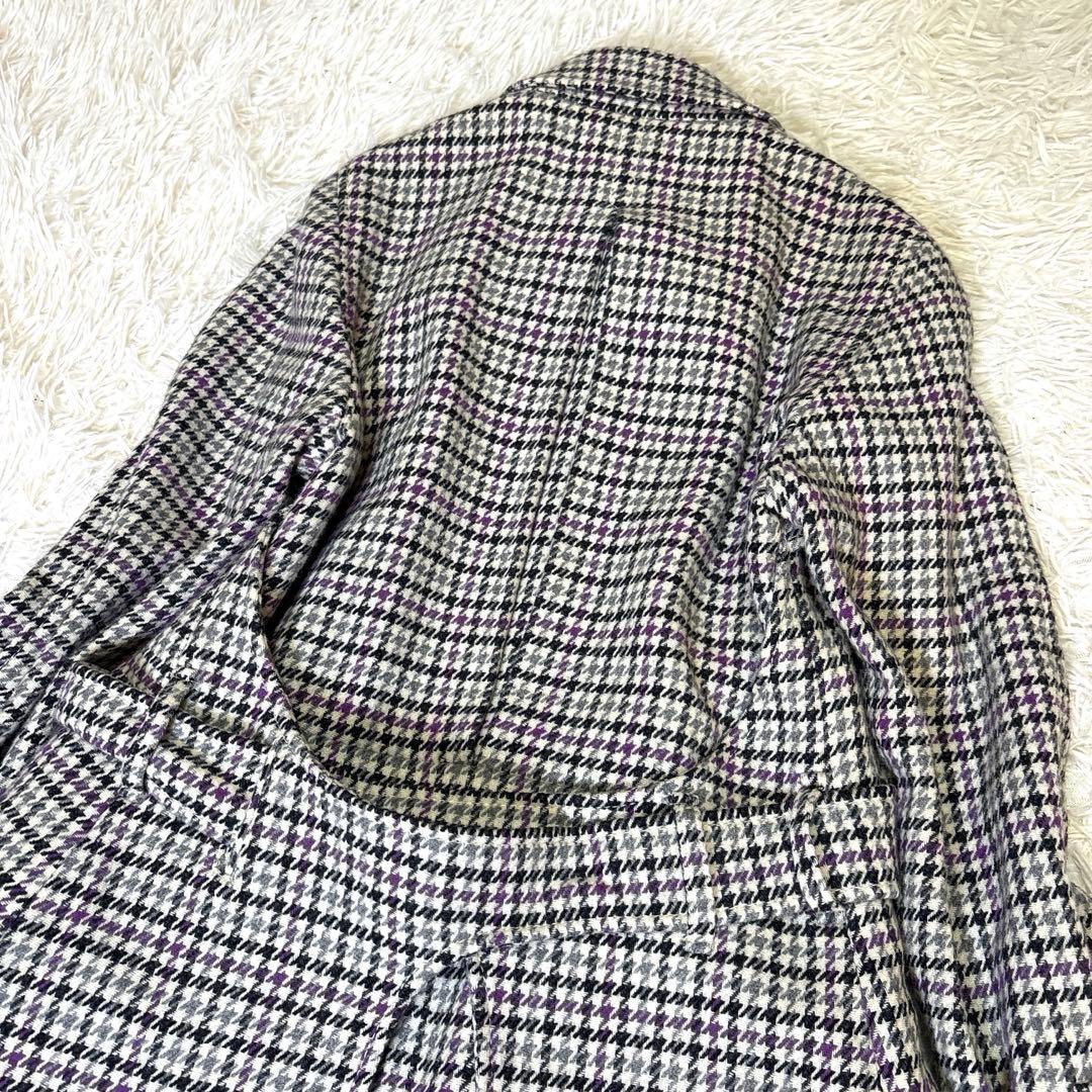 美品 ブラックレーベル ポールスミス ウール コート 千鳥格子 ベルト