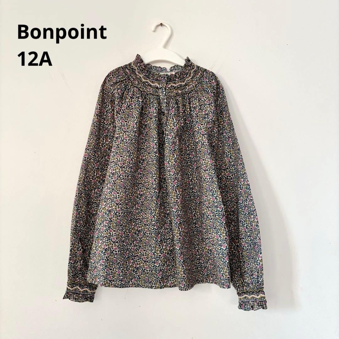 bonpoint リバティスモッキングブラウス 12A - メルカリ
