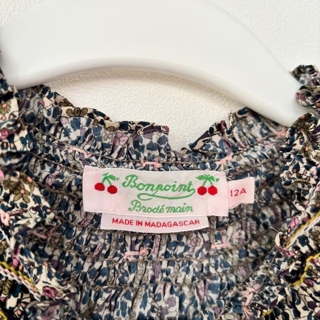 bonpoint リバティスモッキングブラウス 12A - メルカリ