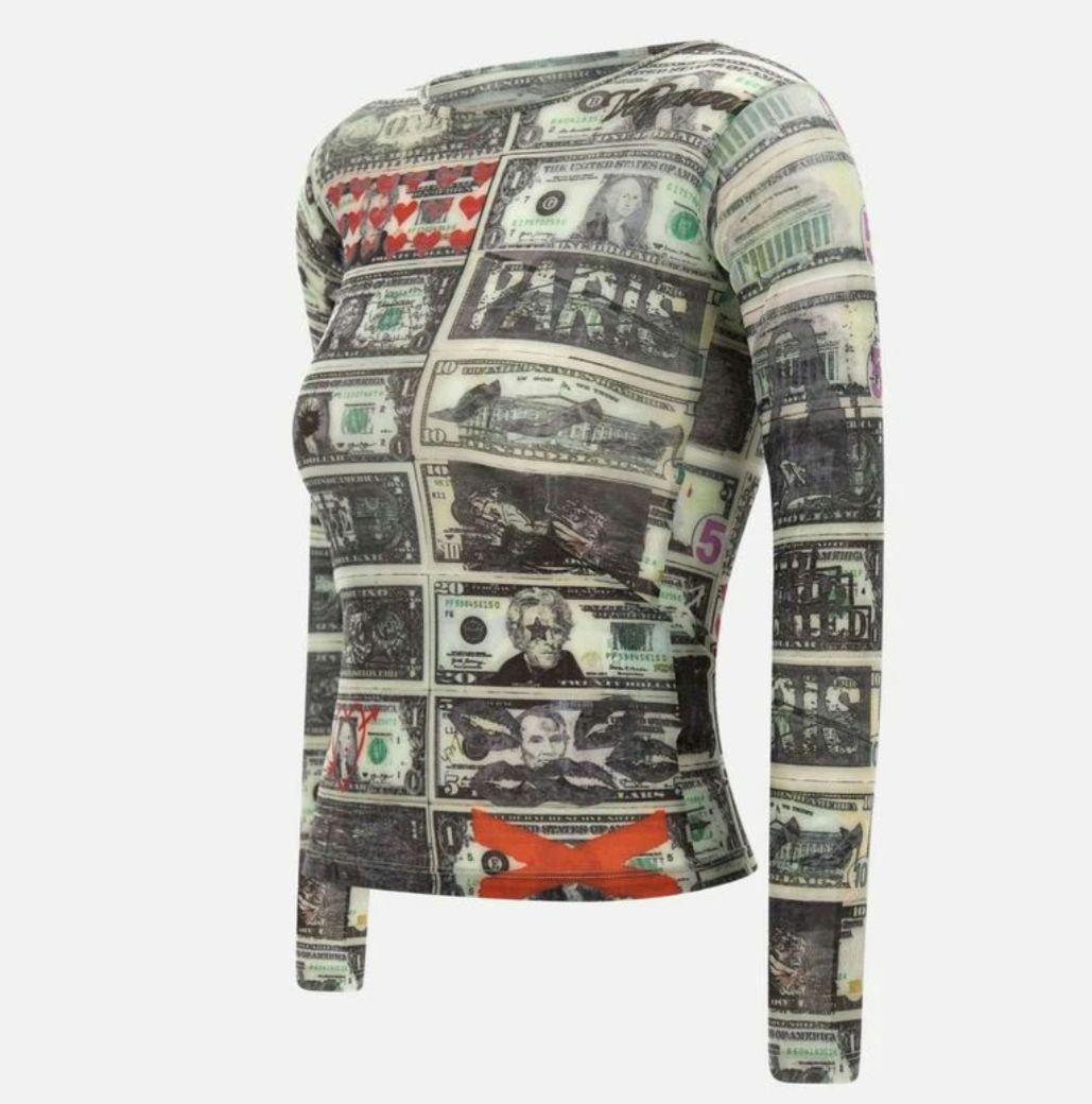 試着のみ！完売品！ VAQUERA ヴァケラ ドルプリントシアートップス 総