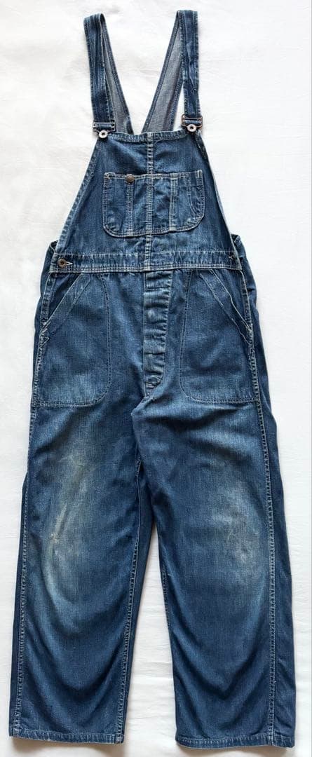 40's 希少 ビンテージ ミリタリー オーバーオール 月桂榭 色落ち 赤ミミ MILITARY（ミリタリー） 新品 復刻 フランス海軍 1940's HBT