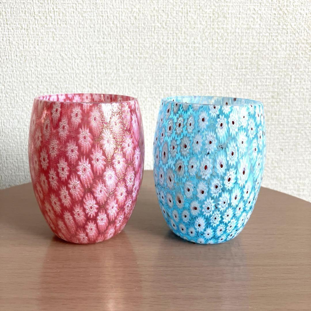 ベネチアングラス？ ミルフィオリ コップ - メルカリ