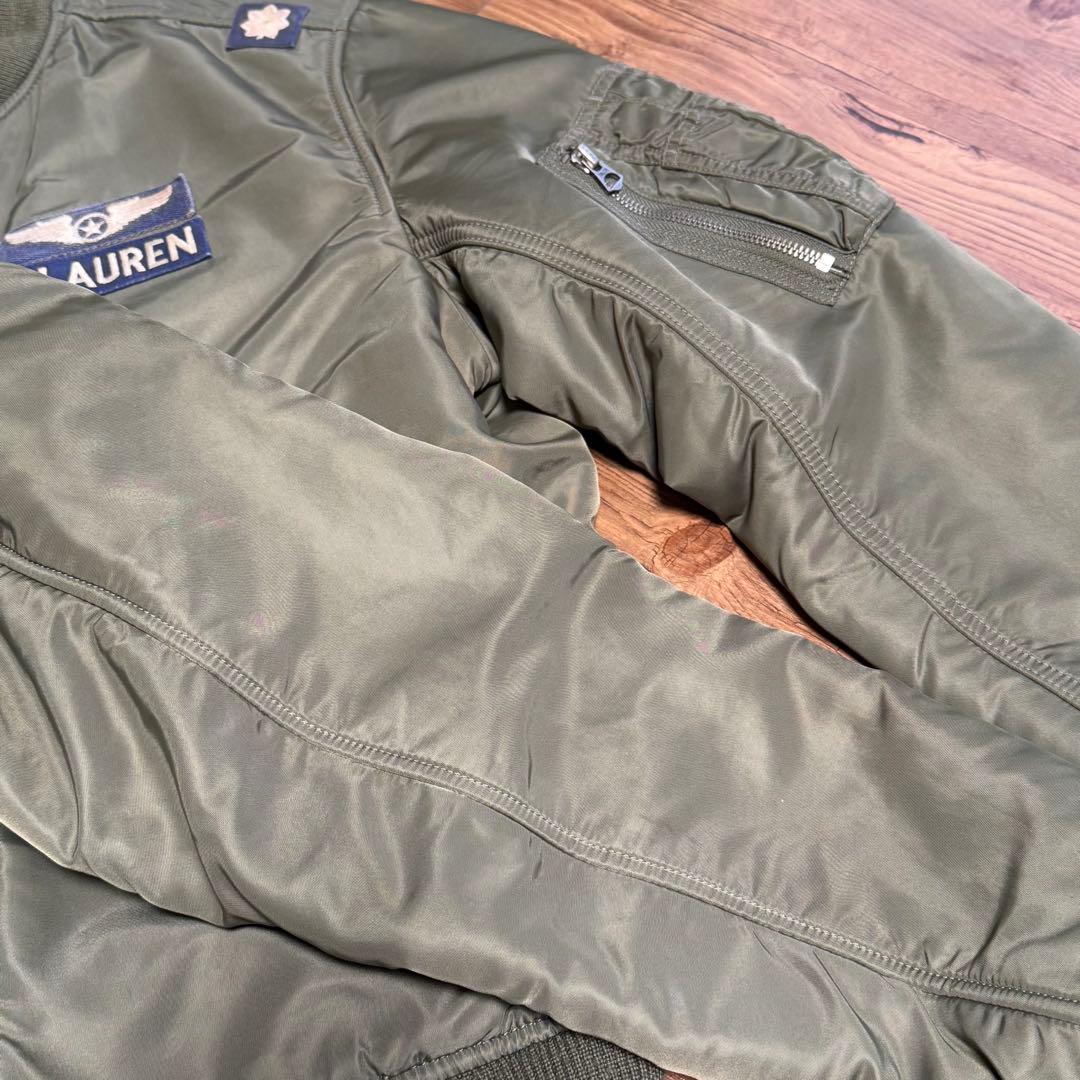 ポロラルフローレン MA-1 フライトジャケット オリーブグリーン M