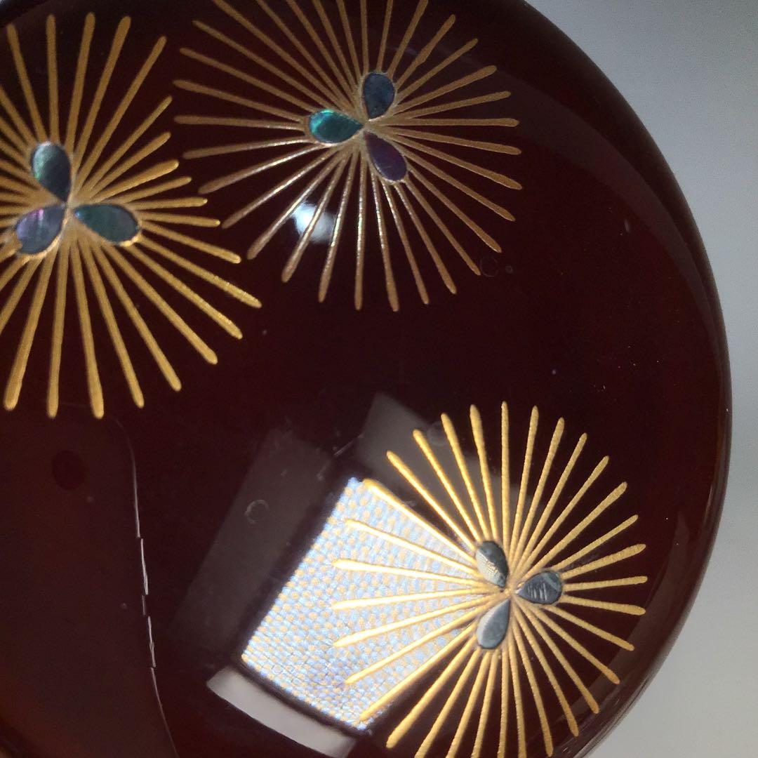 M754 中棗 『加賀蒔絵師 田中宗凌作』『溜塗』『唐松蒔絵』 共箱