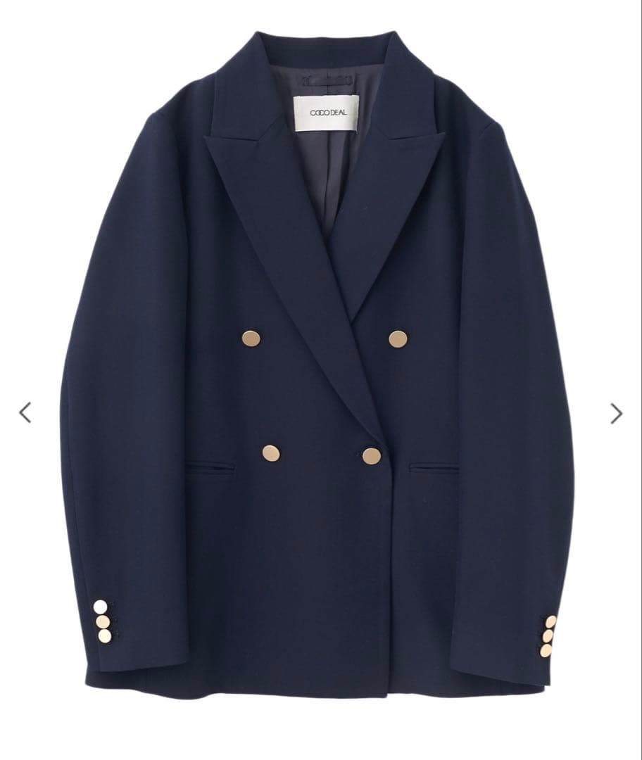 cocodeal ダブルブレストジャケット サイズ1 ココディール（COCO DEAL） (セール40%OFF) ダブルブレストジャケット