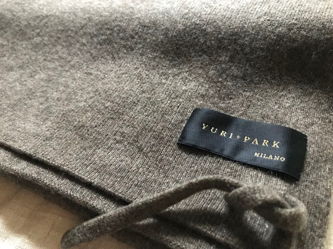 YURI PARK ユリパーク カシミヤ100% ニット マフラー - メルカリ