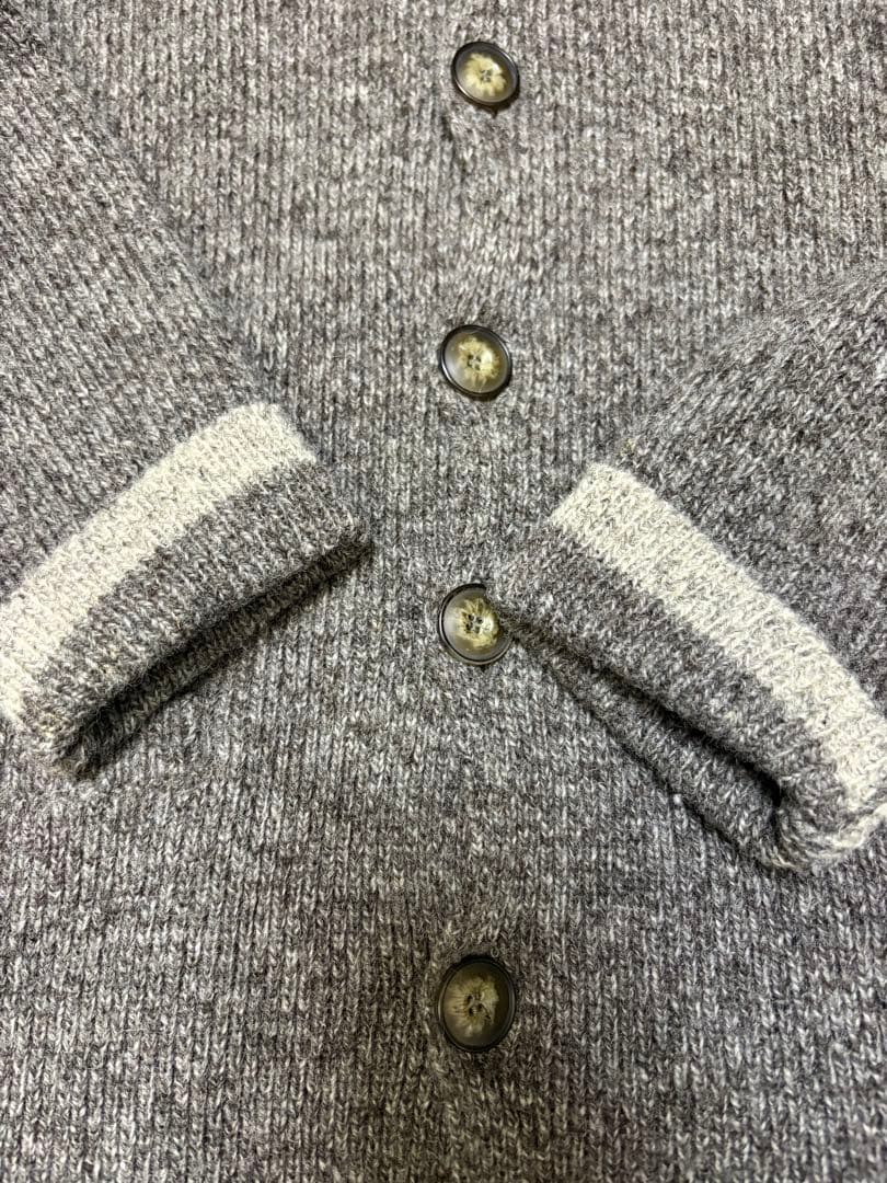 JAMIESON'S スコットランド製 グレー 襟付きカーディガン L - メルカリ