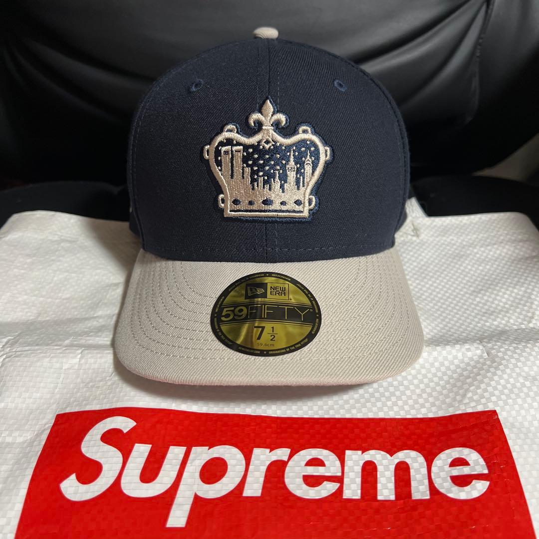 正規品 美品 Supreme✖️NEW ERA ベースボールキャップ 7 1/2 - メルカリ