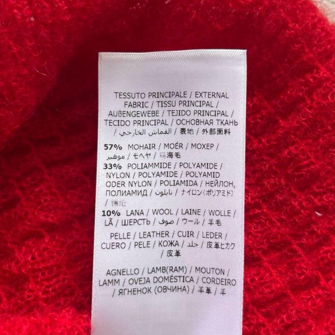 ○未使用品 フェラガモ タートルネック フリル モヘヤ57% ニット