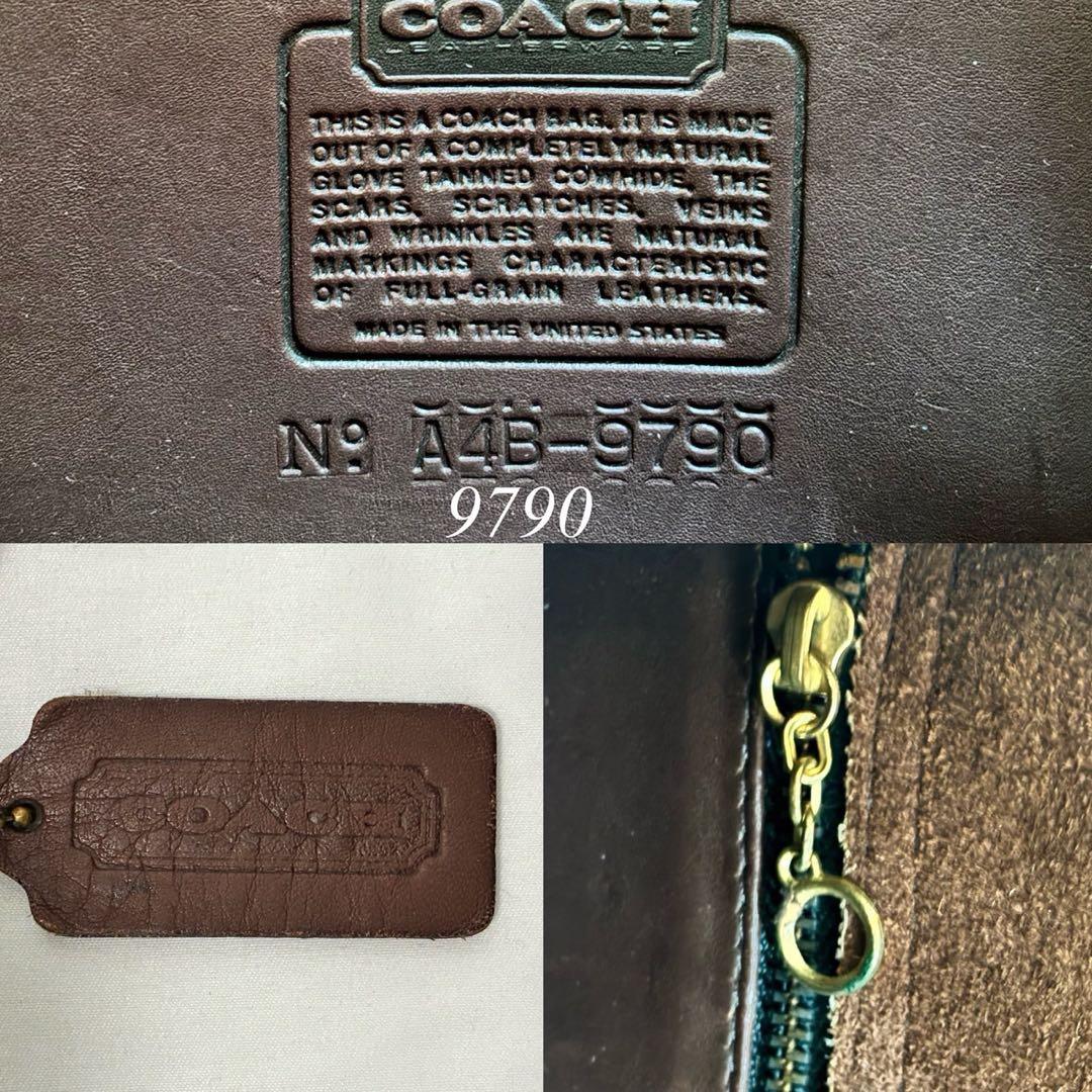 美品】オールドコーチ 9790 ターンロック ショルダーバッグ レザー 茶