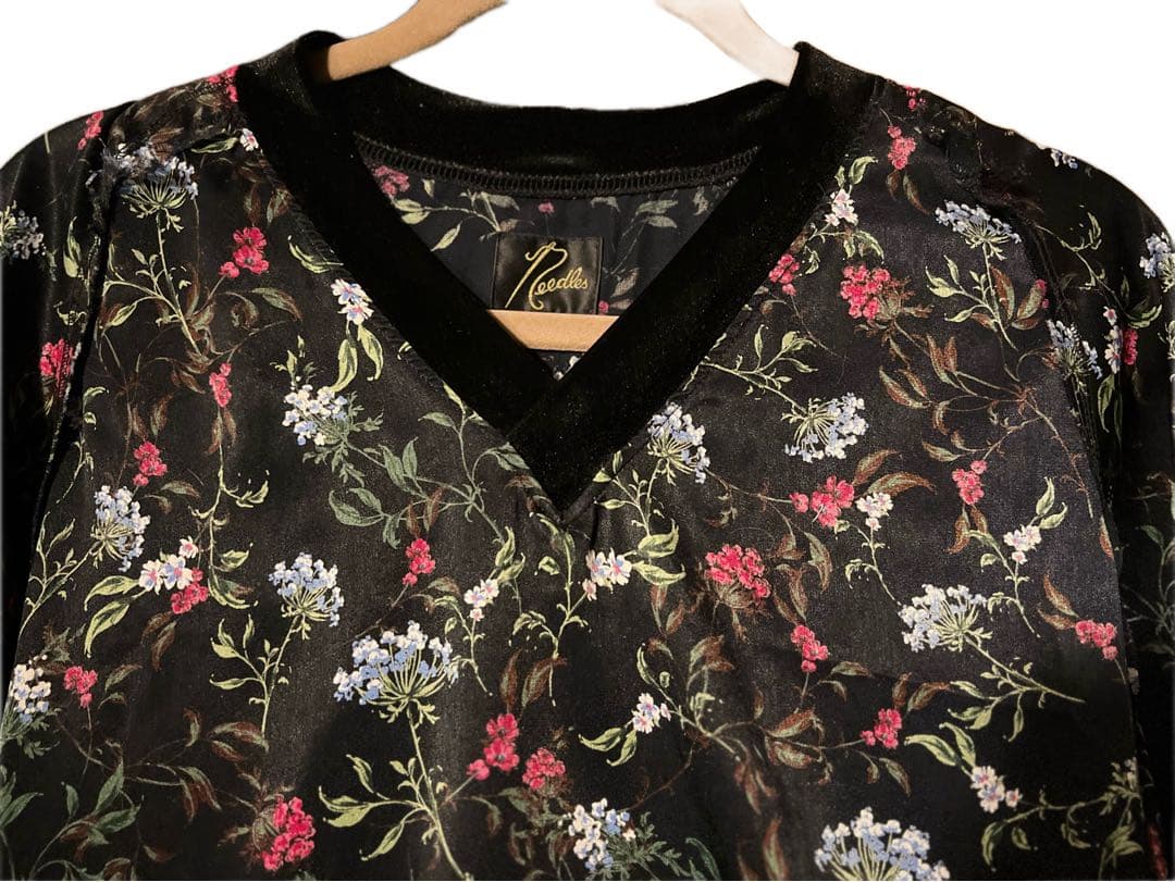 ニードルス Needles 花柄 Vネック カットソー 19AW