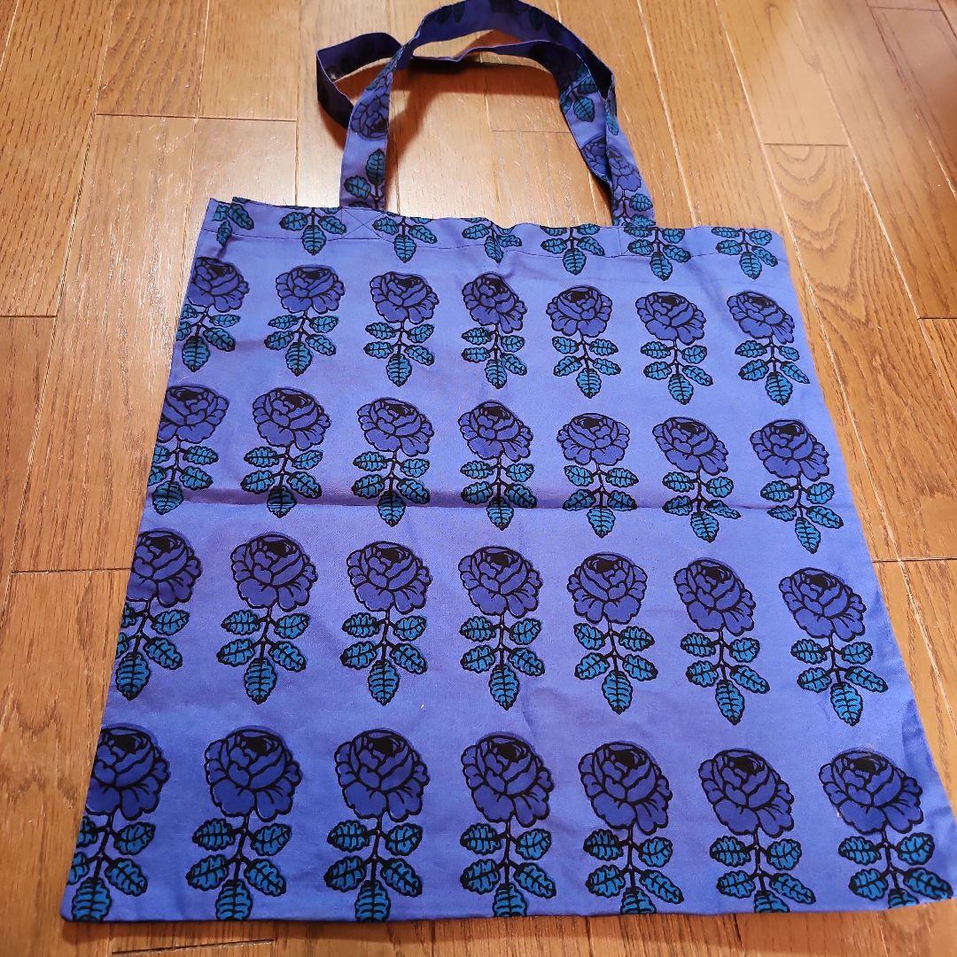 marimekkoマリメッコ 花柄トートバッグ 紫