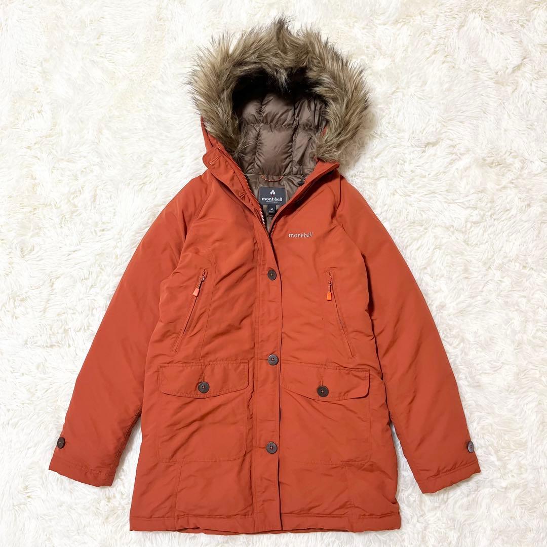 極美品 モンベル ハスキーコート ミドル丈ダウンコート レディースM