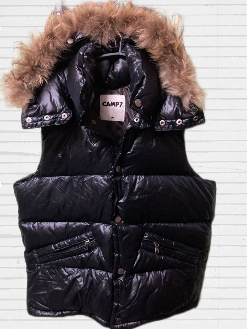 CAMP7 キャンプセブン ダウンベスト リアルファー Mサイズ - メルカリ