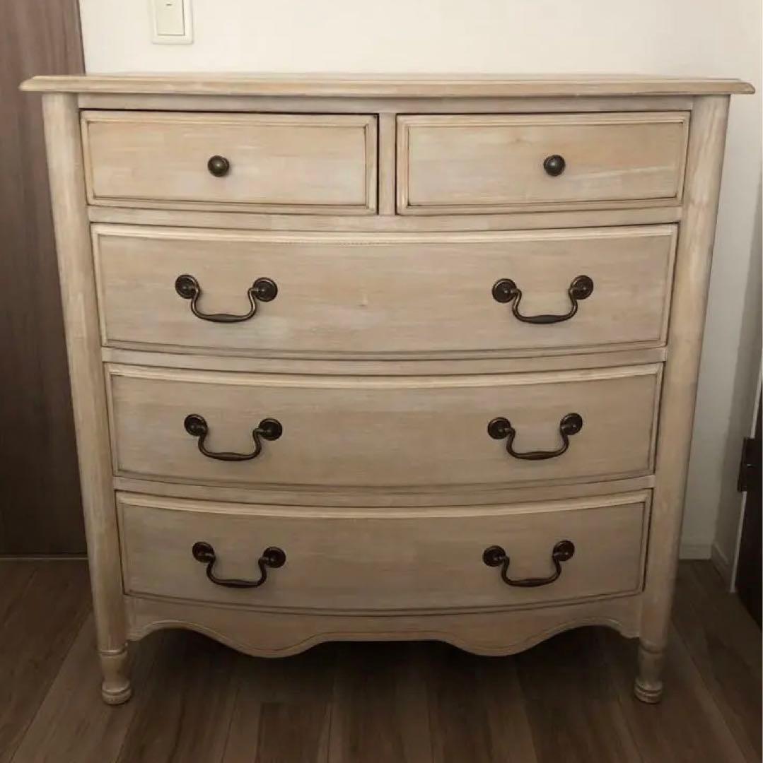 土曜日値下げ⭐︎シシリー　チェスト　4段チェスト 4段チェスト アンティークシャビーシックシリーズシシリー 引出