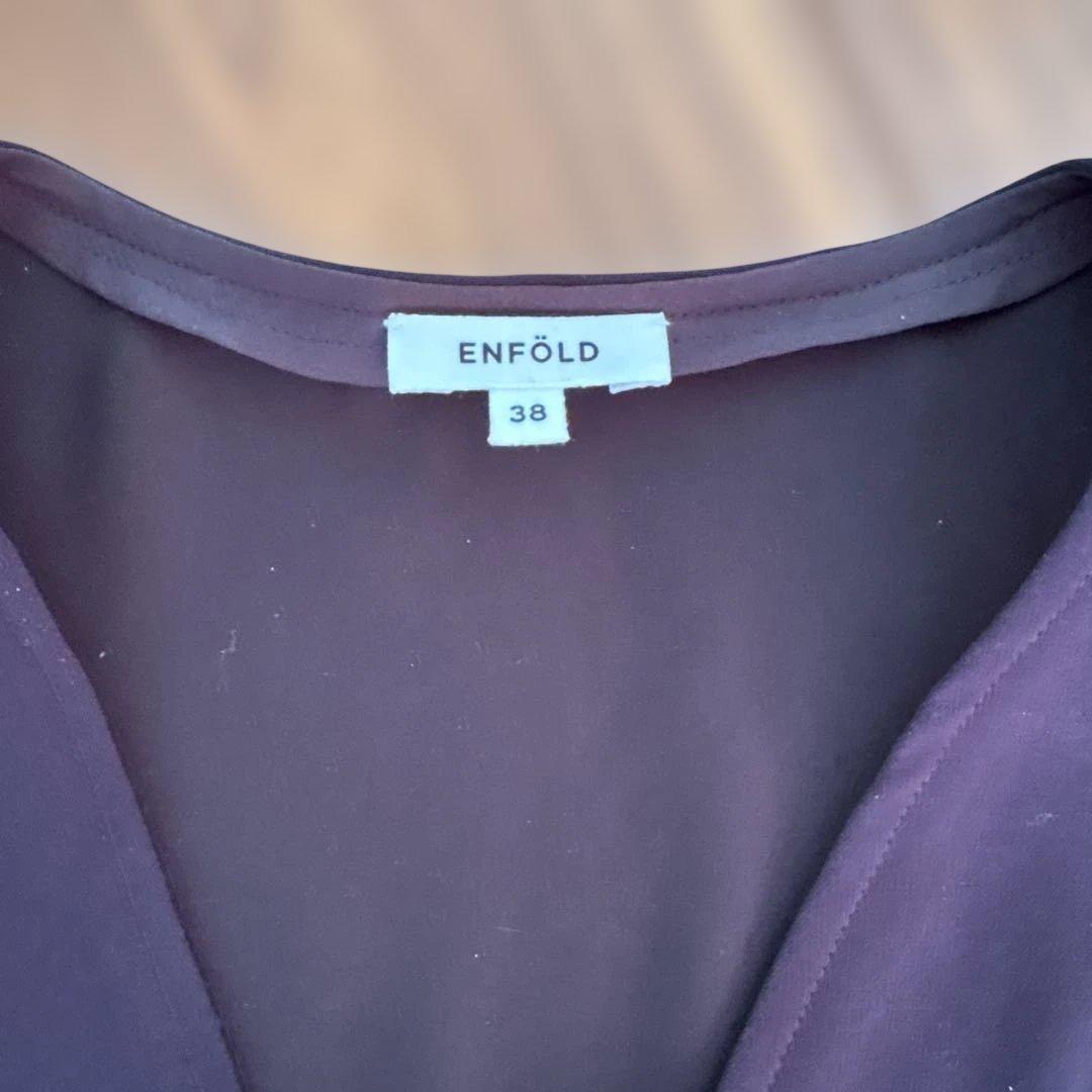 ENFOLD ダークネイビー Vネック 五分袖 38 - メルカリ